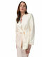 Emporio Grama Anzu Long Women's Waisted Blazer Beige