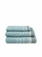 Le Blanc Hand Towel Satin Stripe 30x50cm Petrol Weight 450gr/m²