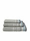 Le Blanc Πετσέτα Χεριών Satin Stripe 30x50εκ. Grey Βάρους 450gr/m²