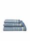 Le Blanc Πετσέτα Χεριών Satin Stripe 30x50εκ. Light Blue Βάρους 450gr/m²