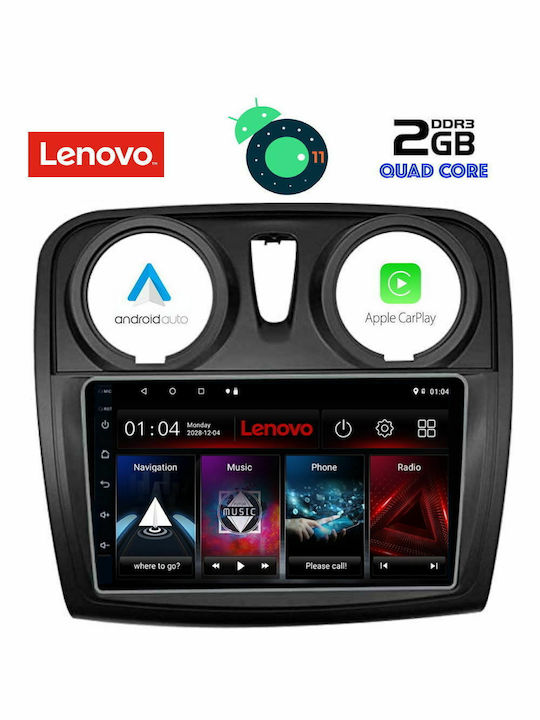 Lenovo Ηχοσύστημα Αυτοκινήτου για Dacia Logan / Sandero 2012-2019 (Bluetooth/GPS) με Οθόνη Αφής 9"