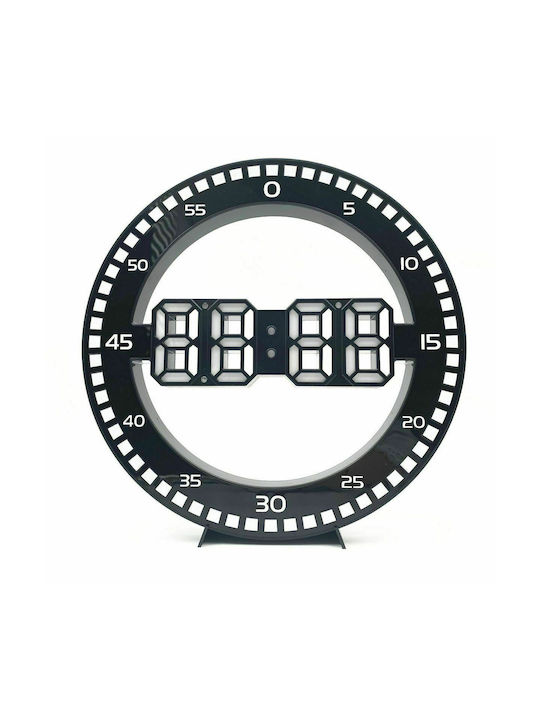 Ezra Wall Clock Plastic Black Ø25cm