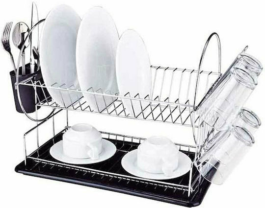 Στραγγιστήρι Νεροχύτη Μεταλλικό Ασημί 50x23.5x36cm
