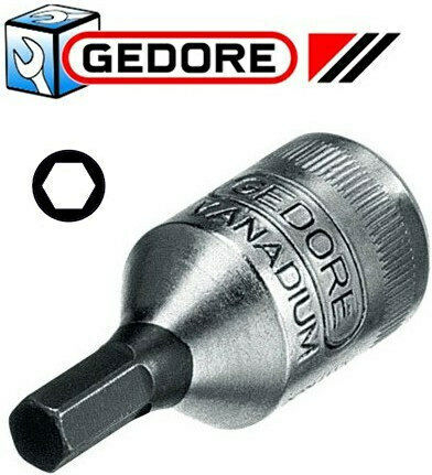 Gedore Битов ключ с Allen връх и Квадратно Гнездо 1/2'' Размер H4 1бр