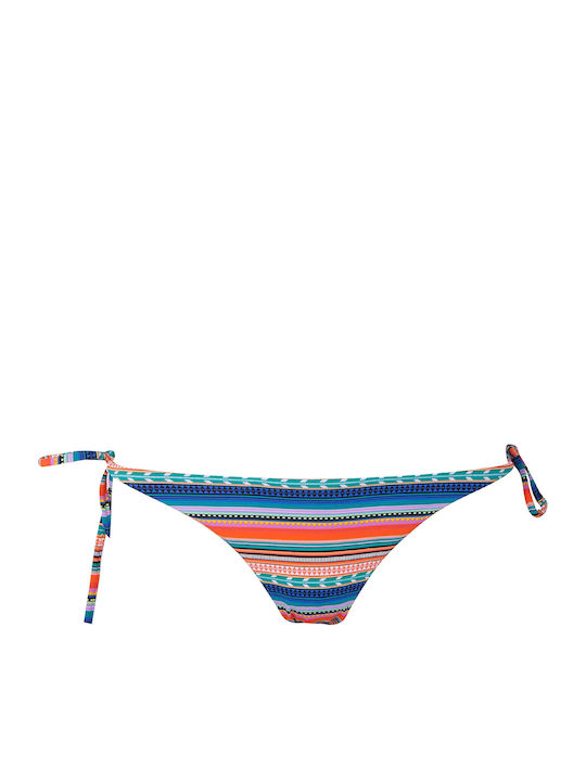 Bikini Slip με Κορδονάκια Ριγέ