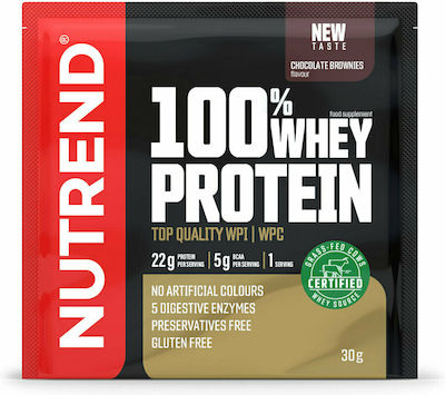 Nutrend 100% Whey Whey Protein Gluten Free with Flavor Chocolate Brownie 30gr