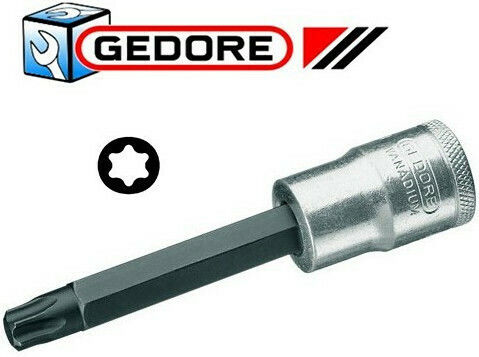Gedore Μακρύ Καρυδάκι με Μύτη Torx και Καρέ Υποδοχής 1/2'' Μέγεθος T50x100mm
