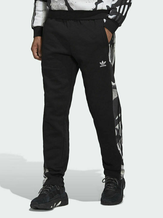 Adidas Παντελόνι Φόρμας με Camo Σχέδιο Μαύρο
