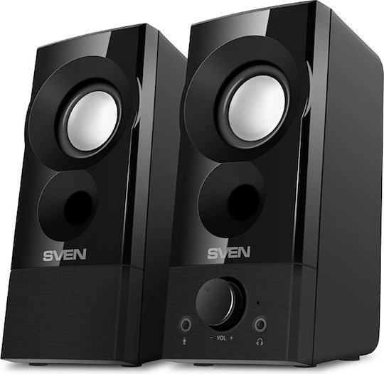 Sven 357 Ηχεία Υπολογιστή 2.0 με Ισχύ 6W Μαύρα