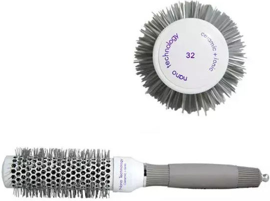 FF Professional Ceramic + Ionic Nano Technologie Haarbürste Grau 32mm