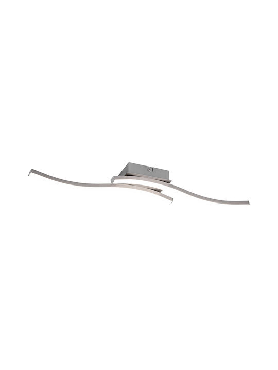Trio Lighting Route Πλαφονιέρα Οροφής 56εκ. Ασημί με Ενσωματωμένο LED