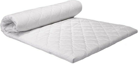 Sleepn'Life Mattress Topper Memory Biocotton Super Double Memory Foam with Removable Cover & Elastic Straps 160x200x5cm