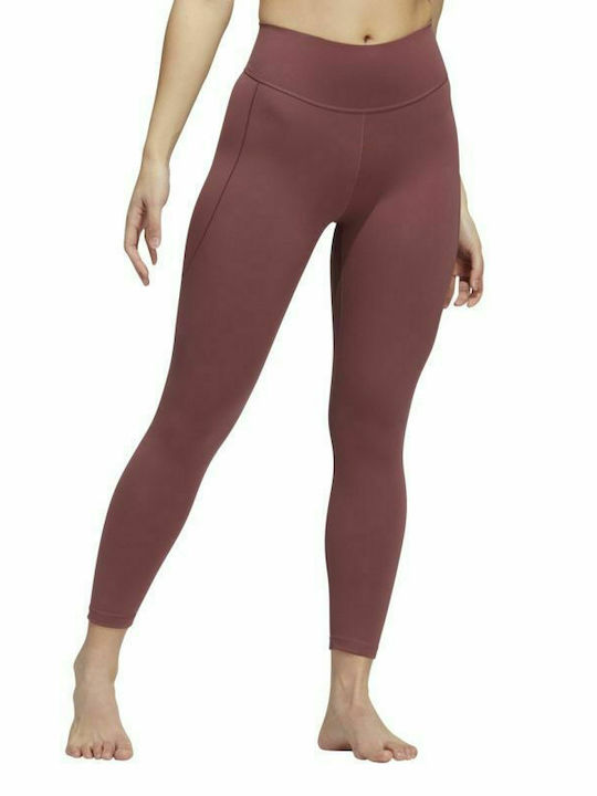 Adidas Women's Cropped Yoga Legging Red