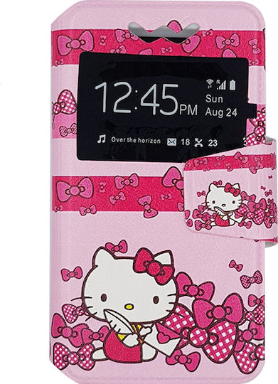 Universal S-View Hello Kitty Buchhülle bis 3.8" Rosa