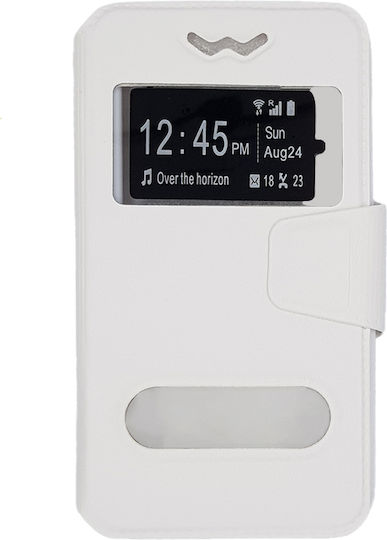 Universal S-View Buchhülle bis 5.3" Weiß