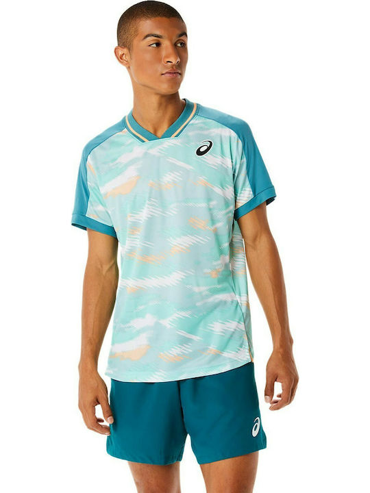 ASICS Match Graphic SS Tennisbekleidung Bluse Blau ASICS Match Graphic SS Tennisbekleidung Bluse Blau