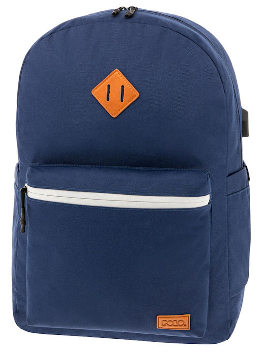 Polo Reflective School Bag Backpack Junior High-High School in Blue color 25lt