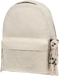 Polo Original Σχολική Τσάντα Πλάτης Γυμνασίου - Λυκείου σε Λευκό χρώμα Μ31 x Π18 x Υ40εκ 2022