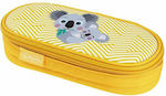 Herlitz Koala Pencil Case with 1 Compartment Yellow