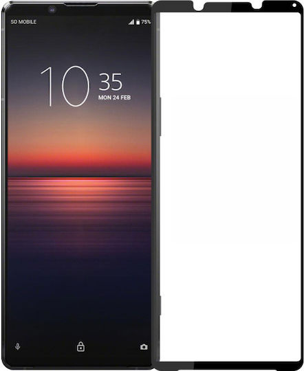 Full Face Tempered Glass Μαύρο (Xperia 1 II)