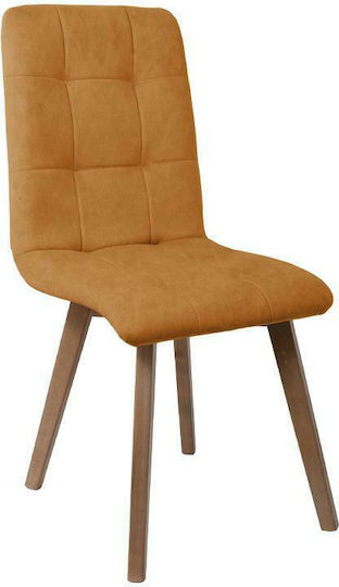 T-17 Dining Room Fabric Chair Yellow 42x48x87cm