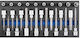 BGS Technic Битови ключове с Torx и Квадратно Гнездо 1/2'' Комплект 26бр
