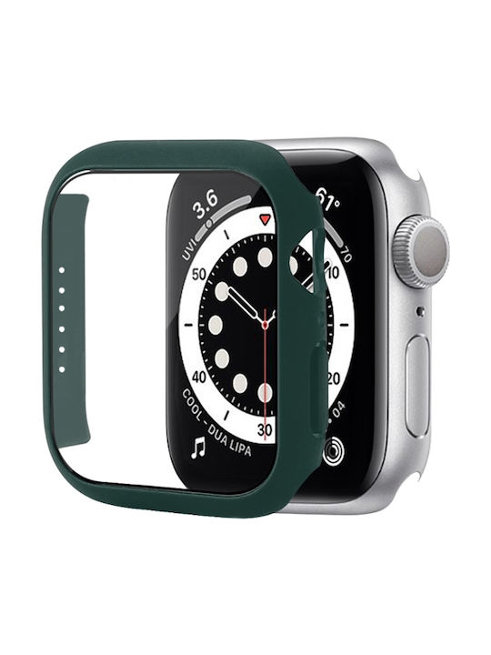 2 in 1 Πλαστική Θήκη με Τζαμάκι Dark Green για το Apple Watch 41mm
