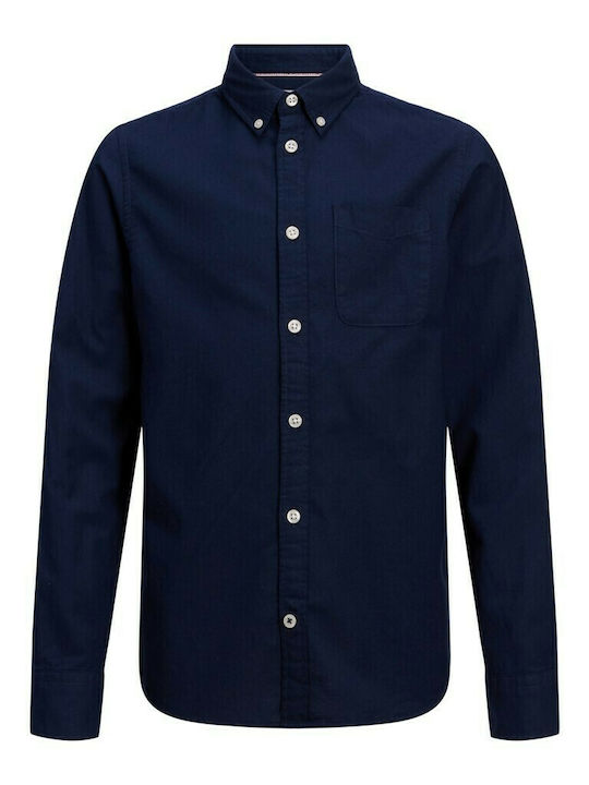 Jack & Jones Παιδικό Einfarbig Πουκάμισο Marineblau