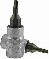 JBM Bit Socket cu Vârf Torx și Prindere în 1/4'' Dimensiune T15 1buc