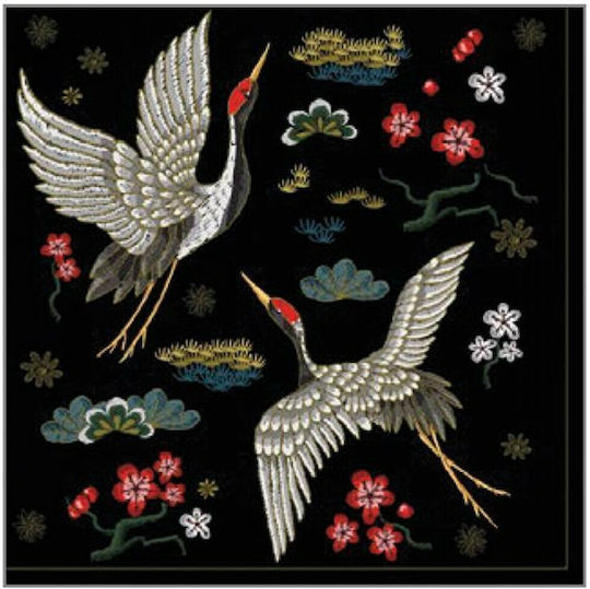 Next Embroidered Cranes Салфетка Декупаж SL_OG_054301 Бродирани жерави