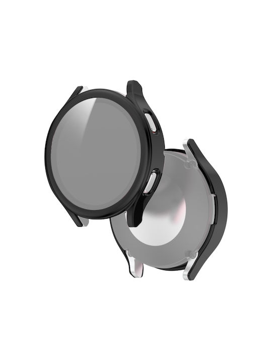 Plastic Case with Glass in Black color for Galaxy Watch 4 40mm