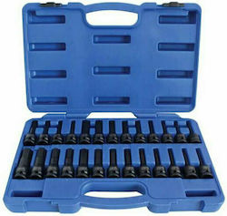 Lungi Chei tubulare Pneumatic - Pneumatic cu Vârfuri Allen, Torx, Spline și Patrat de Prindere 1/2'' Set 26buc Lungi Chei tubulare Pneumatic - Pneumatic cu Vârfuri Allen, Torx, Spline și Patrat de Prindere 1/2'' Set 26buc