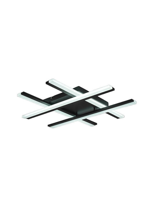 Atman Mallorca Modern Metal Ceiling Light with Integrated LED 70pcs Black