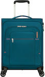 American Tourister Crosstrack Кабинен Куфар Текстилен Син с 4 колела Височина 55см.