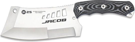 K25 Jacob G10 CNC Нож Сив в Кожен Калъф
