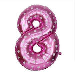 Balloon Foil Number 8 Pink 8 47cm