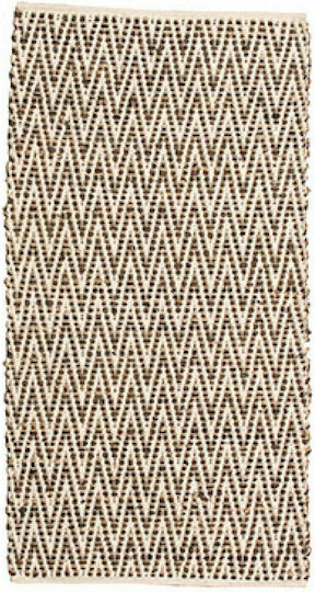 Synchronia Zig - Zag Handmade Rug Rectangular Summer from Jute Chocolate