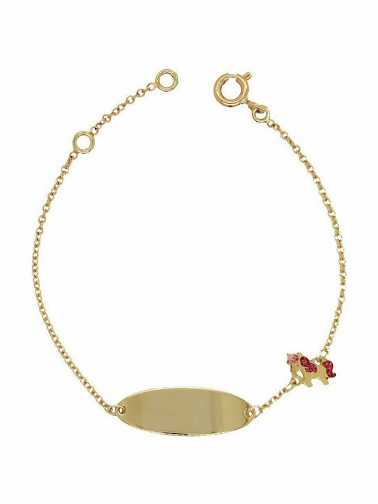 Triantos Kinderarmband ID aus Gold 14K