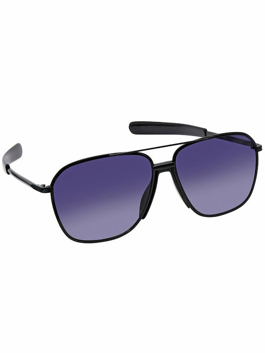 Eyelead L689 Unisex Sunglasses with Black Metal Frame and Black Polarized Lens