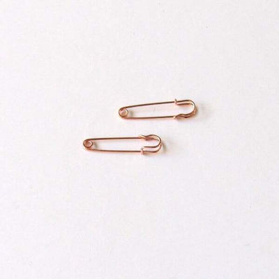 METALLIC SAFETY PIN SET/50 3,5CM (PINK/GOLD)