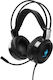 Deltaco DH110 Over Ear Gaming Headset με σύνδεση 2x3.5mm / USB