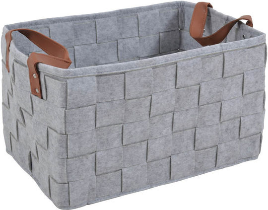 Ankor Декоративна кошница Текстил с дръжки Gray 38x26x22бр