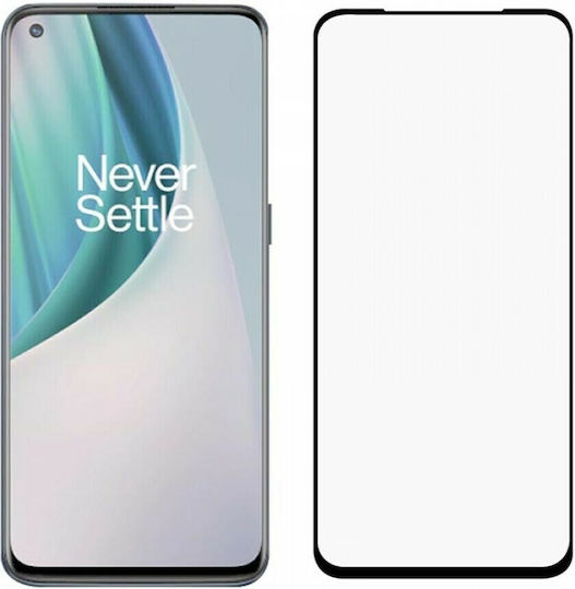 Full Glue Full Face Tempered Glass Μαύρο (OnePlus Nord N10 5G)