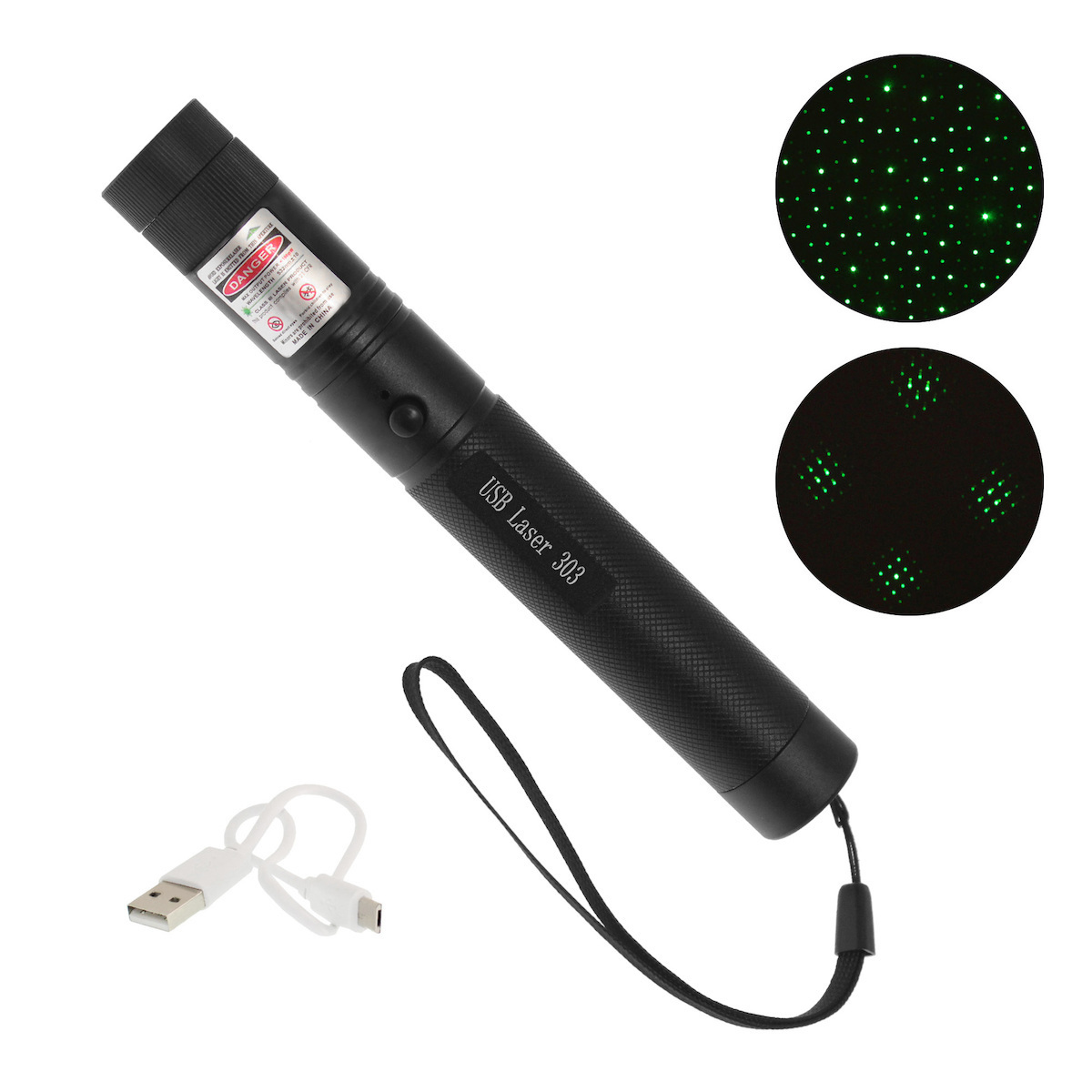 Pointer USB Laser 303 με Πράσινο Laser