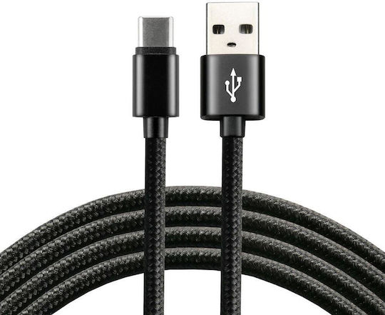 everActive CBB-2CB Braided USB 2.0 Cable USB-C male - USB-A Μαύρο 2m