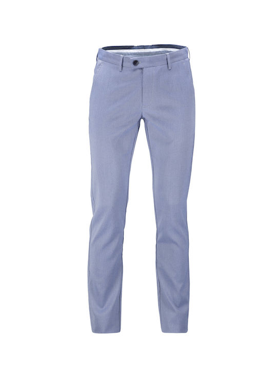 Pantaloni Chino pentru bărbați cu model de țesătură în zigzag Beneto Maretti KW-CP-1782-5-Ciel