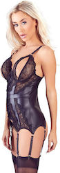 Cottelli Collection Set String Seducător Basque Fără Fund Body Negru