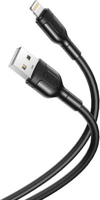 XO NB212 2.1A USB to Lightning Cable Μαύρο 1m
