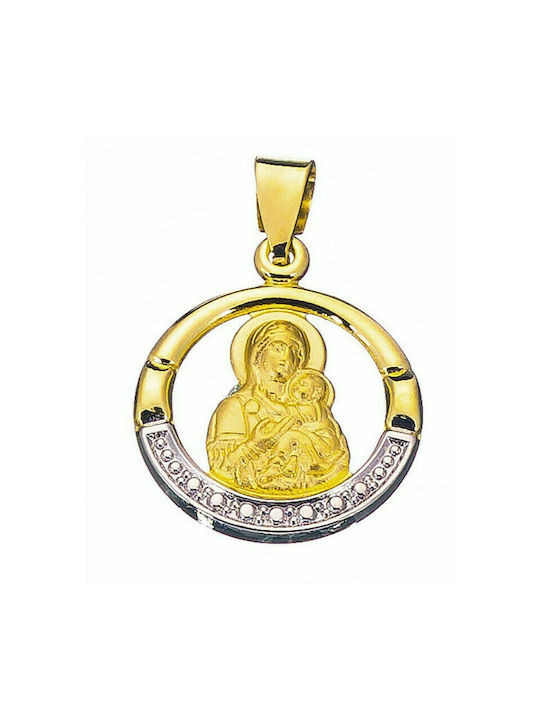 Pendant Kids Talisman with Virgin Mary from Gold 9K