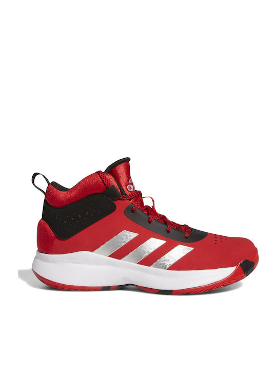 Cross Em Up 5 Αθλητικά Παιδικά Παπούτσια Μπάσκετ με Κορδόνια Vivid Red / Silver Metallic / Core Black